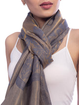 Grey Zari Reversible Cashmere