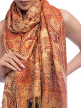 Silk Rust Orange Paisley